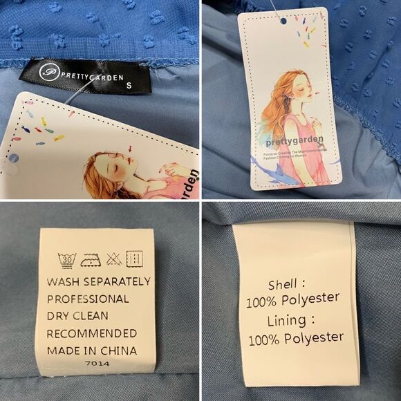 NWT Pretty Garden Blue Halter Tiered Maxi Dress - Picture 12 of 13